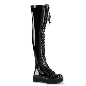 Demonia Emily 375 Black Patent Boots